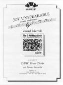 Joy Unspeakable